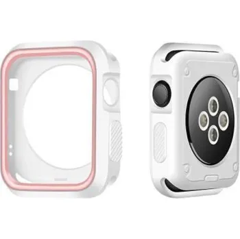 Ostatní příslušenství k chytrým hodinkám Softy gelový obal na Apple Watch 38mm - bílý a růžový