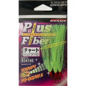 Rybářský háček 3ks - Třásně s Karabinkou Decoy Flash Fiber Chartreuse