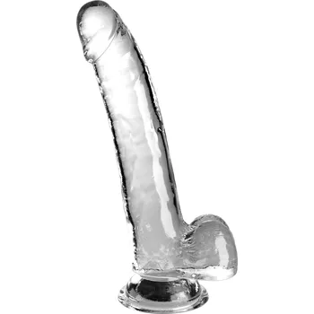 Dildo Pipedream King Cock Clear Cock with Balls 9" Transparent