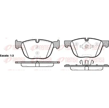 Brzdová destička Sada brzdových destiček, kotoučová brzda REMSA 1297.00