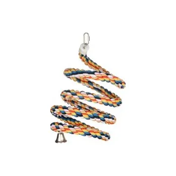 Hračka pro ptáka Bavlněná spirála se zvonkem