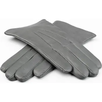 Rukavice Pánské barevné kožené rukavice Barva: Šedá, Velikost: 9,5