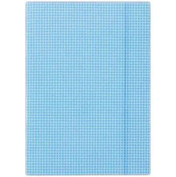 Kartonové desky s chlopněmi a gumičkou Donau - A4, kostičkované, modré