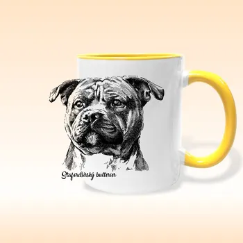 Hrnek - Stafordšírský bulterier Barva: Žlutá