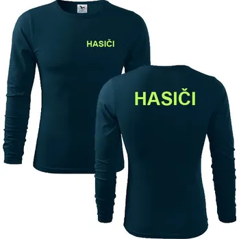 Triko s potiskem Hasiči - dlouhý rukáv Barva: Černá, Velikost: XXXL