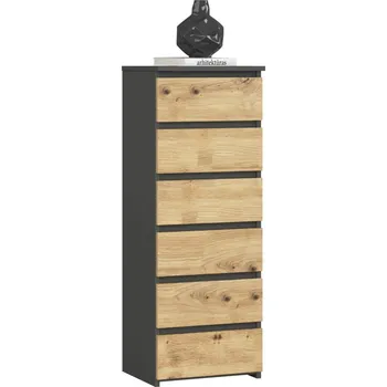 Komoda Komoda CL6 40 cm grafitově šedá/dub artisan