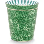 Pip Studio hrnek bez ucha Royal Flower s čajovým talířkem zelený