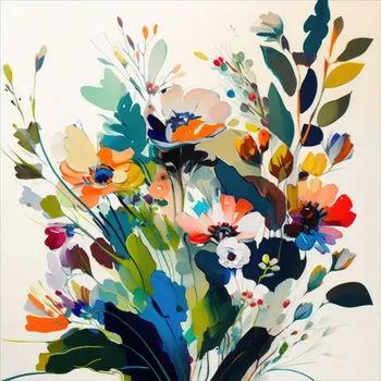 Teplákovina Takoy PANEL 75x75 cm designové květiny