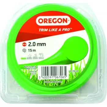 Struna do sekačky Žací struna OREGON 2,0 mm x 15 m - ZELENÁ KULATÁ (69-356-GR)