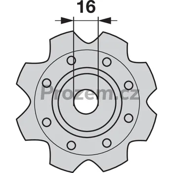 Auto-moto Řetězové kolo pro John Deere, 8 zubů, 120/16 mm, AN102448, AN100719