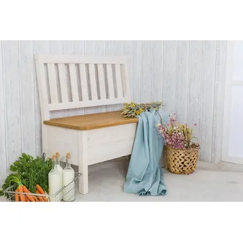 Jídelní stůl Rustikální lavice WHITE HOME SIL14 150 cm Barevné provedení: Bílá patina K03 - bílá patina K03, Provedení: varianta A