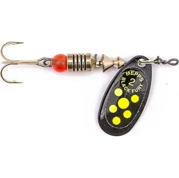 Umělá nástraha Rotační třpytka Mepps Black Fury Vel.2 4,5g Černá-Chartreuse