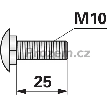 Šroub s plochou hlavou M10x25 mm, 10.9 bez matky pro Claas, 2164010
