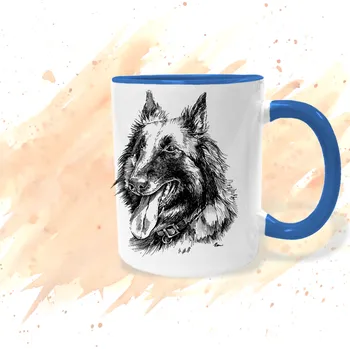 Hrnek - Belgický ovčák Barva: Modrá