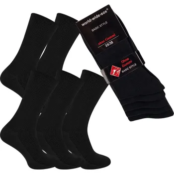 Dámské ponožky Dámské jednobarevné bavlněné ponožky bez gumiček RS