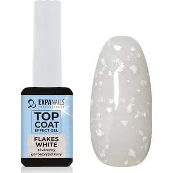 Lak na nehty UV/LED gel Top coat effect - Flakes White 11 ml