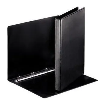 ESSELTE Kroužkový pořadač, s průhlednými kapsami, černá, 4 kroužky, 25 mm, A4, PP, ESSELTE 400226