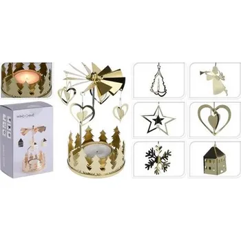 Vánoční dekorace zvonění andělské 13x8cm ZLA 6 dekorů