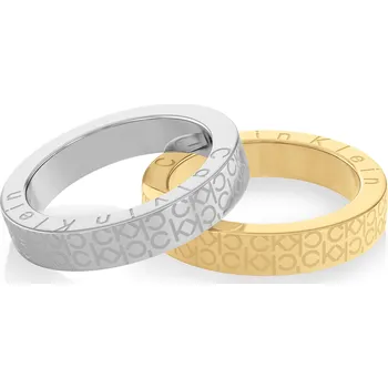 Prsten Calvin Klein Dámská sada ocelových prstenů Iconic for Her 35000444 54 mm + 2 měsíce na vrácení zboží