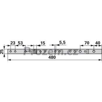 Vodící lišta Spojovací lišta pro Claas, 480/25 mm, 6889610