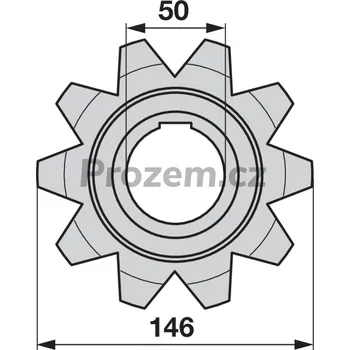 Auto-moto Řetězové kolo pro New Holland, 10 zubů, 146/50 mm, 84039486
