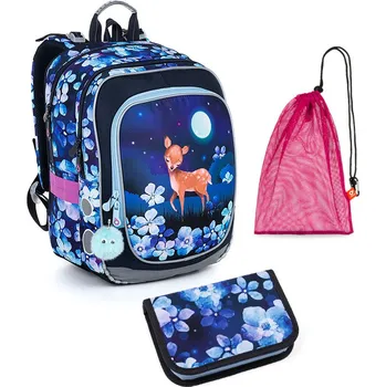 Set školních potřeb Lehký školní batoh Topgal se srnečkou ENDY 23002 SET MEDIUM