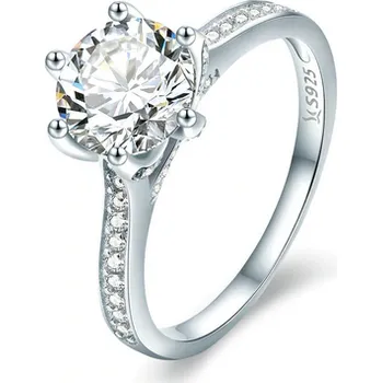 Náušnice For Silver Prsten DIAMOND ZIRCON - stříbro 925 Velikost prstenu: 54,3mm