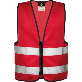 Chlapecká bunda Korntex Dětská reflexní bezpečnostní vesta Aalborg na zip Barva: červená, Velikost: XS (3-6 let) KX201