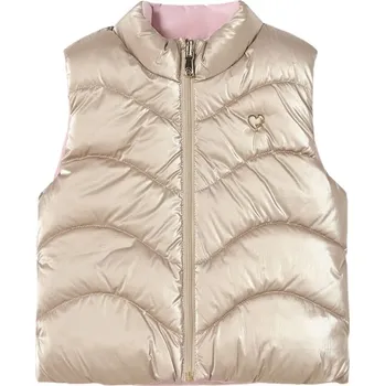 MAYORAL dívčí oboustranná prošívaná vesta béžová, růžová vel. 92 cm