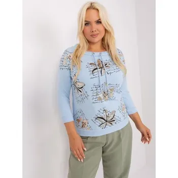 Dámská halenka Dámská halenka plus size s potiskem ERYNE světle modrá