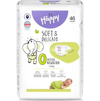 jednorázová plena Bella Happy Soft&Delicate 0 Before Newborn 2 kg 46 ks