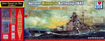 Plastikový model I Love Kit Top Grade German Bismarck Battleship 1:700