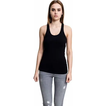 Dámský mírně prodloužený nátělník Urban Classics Barva: Černá, Velikost: XS