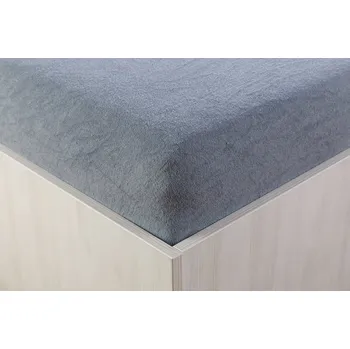 Prostěradlo Prostěradlo froté s PUR zátěrem - nepropustné - šedé 90x200 cm