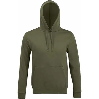 Pánská mikina Sol's Přiléhavá unisex klokanka Snake s podšívkou z česaného fleecu Barva: zelená vojenská, Velikost: 4XL L330