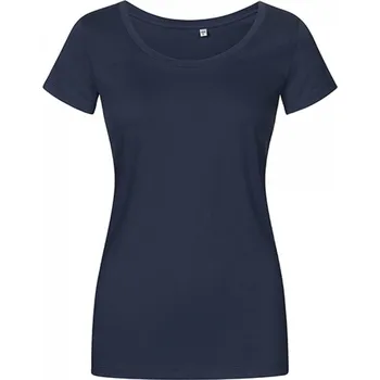 Dámské tričko X.O by Promodoro Vypasované dámské tričko se širokým výstřihem Barva: modrá námořní, Velikost: S XO1545
