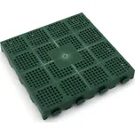 FMT Zelená plastová děrovaná terasová dlažba Linea Combi - 39 x 39 x 4,8 cm