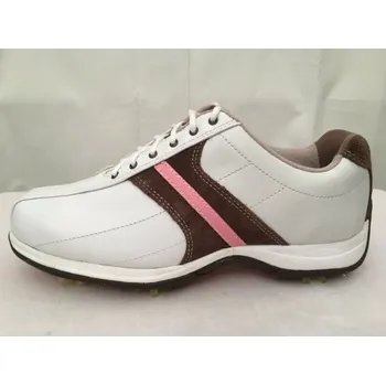 Dámská fitness obuv Dámská golfová obuv LS401-14 - Etonic, bílá-hnědá-růžová 38,5 i10_P55366_1:2171_2:1250_