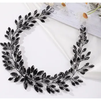 Souprava šperků B-TOP Ozdoba do vlasů s černými kamínky