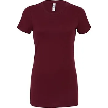 Bella+Canvas Dámské lehké prodloužené tričko Bella Favorite Barva: fialová maroon, Velikost: S BL6004
