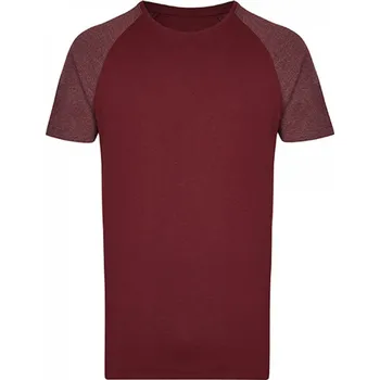Pánské tričko Pánské prodloužené směsové úzké triko Miners Mate Barva: vínová - vínová melír, Velikost: L MY111