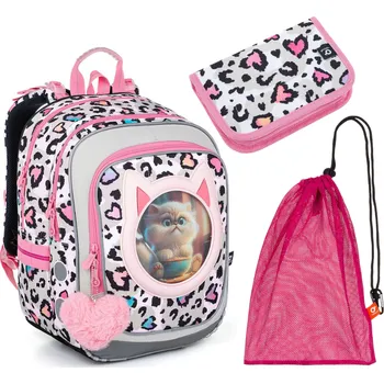 Set školních potřeb Lehký školní batoh Topgal s koťátky ENDY 23037 SET MEDIUM
