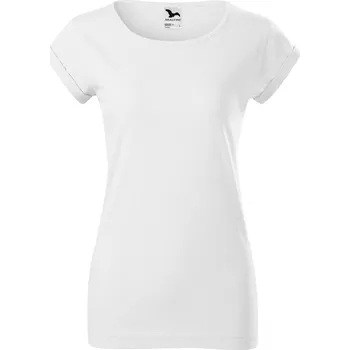 MALFINI Volné směsové tričko Fusion s ohrnutými rukávky Barva: Bílá, Velikost: XXL