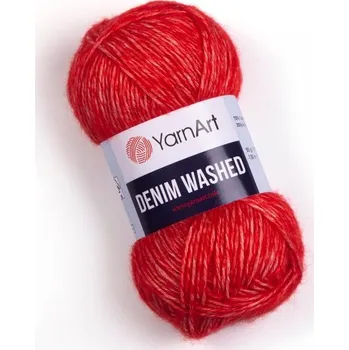Příze YarnArt Denim Washed denim: Denim Washed 919 červená +doprava zdarma při nákupu nad 1990 Kč+dárek zdarma