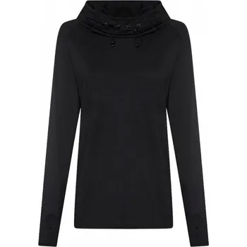 Chlapecké tričko Just Cool Dlouhé dívčí tričko s vysokým límcem a mnišskou kapucí Barva: Černá, Velikost: XL JC038