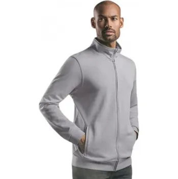 Pánská mikina EXCD by Promodoro Pracovní mikina se stojáčkem na zip z nečesané tkaniny Barva: šedá světlá, Velikost: XXL CD5270