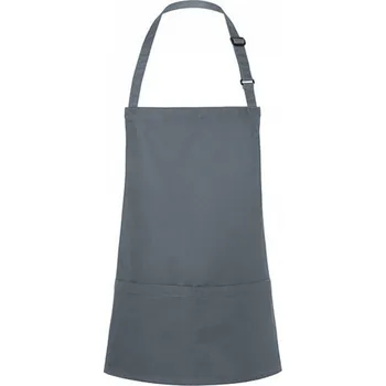 Kuchyňská zástěra Karlowsky Krátká zástěra s kapsami na břiše, nastavení délky na sponu Barva: šedá antracitová (ca. Pantone 7540C), Velikost: 75 x 60 cm KY123