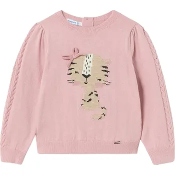 MAYORAL dívčí svetřík kočička růžová vel. 86 cm