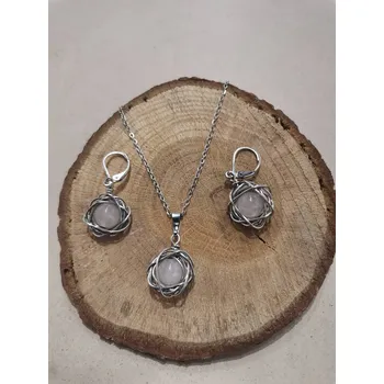 Souprava šperků Drátkovaná souprava Růženín - Melvys 0001167