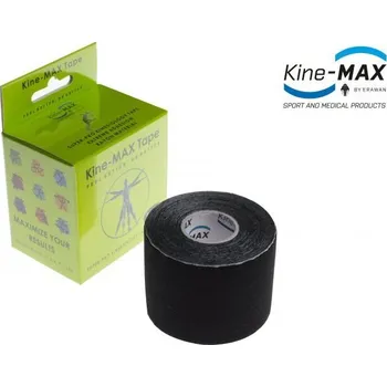 Tejpovací páska KineMAX Kinesiologický tejp MAX Super Rayon černý 5x5cm